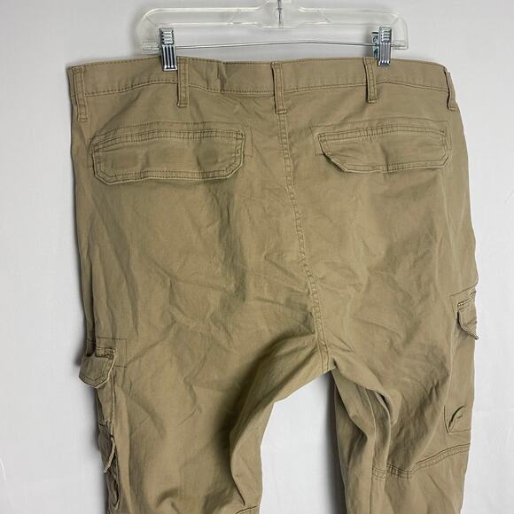 Wrangler Men's Regular Taper Cargo Pants Khaki 40x32 Stretch Cotton Blend - Picture 6 of 6